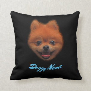 Coussin Le visage du chien de Poméranie crée votre propre