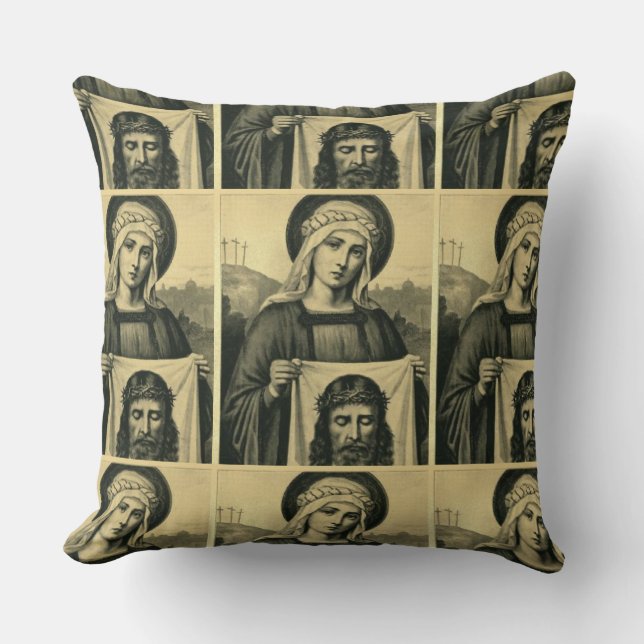 Coussin Le visage saint de Jésus (Recto)