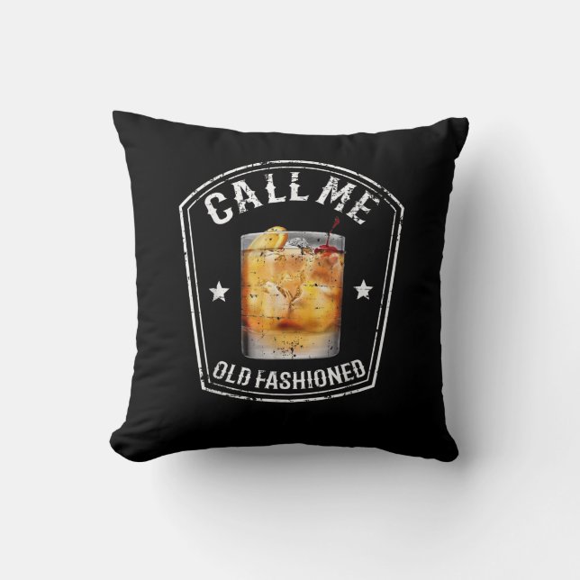 Coussin Le Whiskey m'appelle Old Fashioned (Recto)