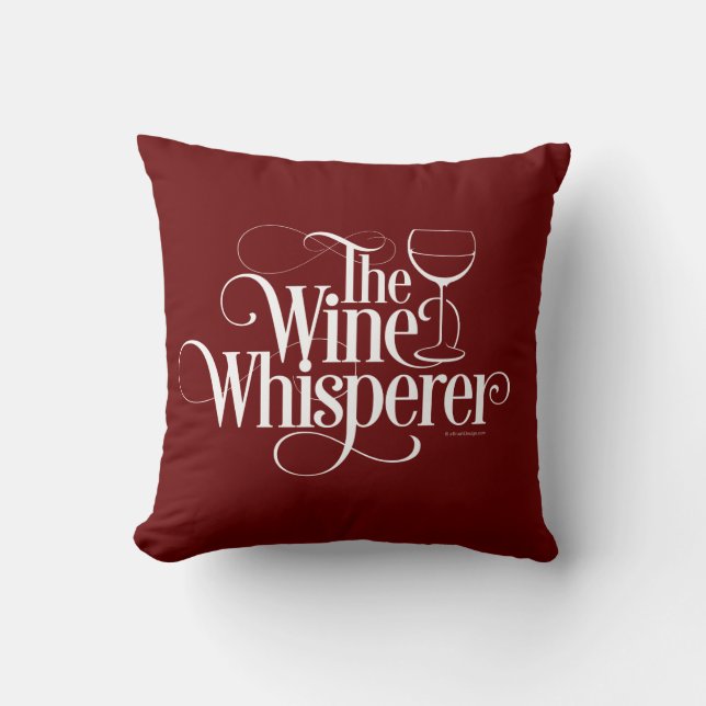 Coussin Le Whisperer du vin (Recto)