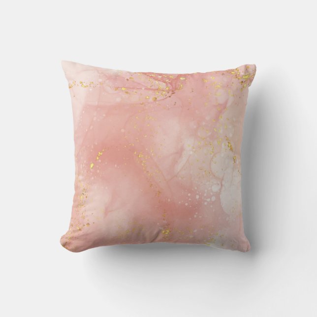 Coussin Leaf Or Rose Dusty & Watercolor Girl (Recto)