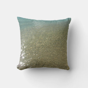 Coussin L'eau sur la plage I Photographie Abstraite de la