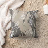 Coussin Leaves and gray pattern (Couverture)