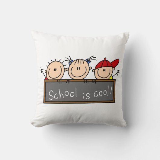 Coussin L'école c'est cool (Recto)