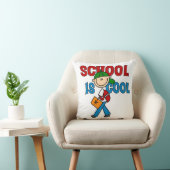 Coussin L'école de garçons est cool (Chaise)