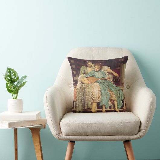 Coussin Leçon de musique par Lord Frederic Leighton (Chaise)