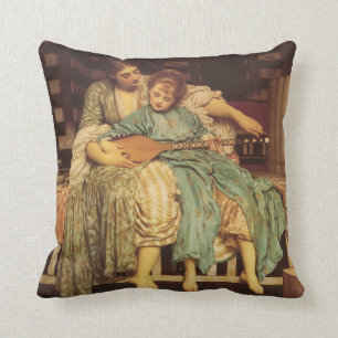 Coussin Leçon de musique Pillow pré-Raphaelite