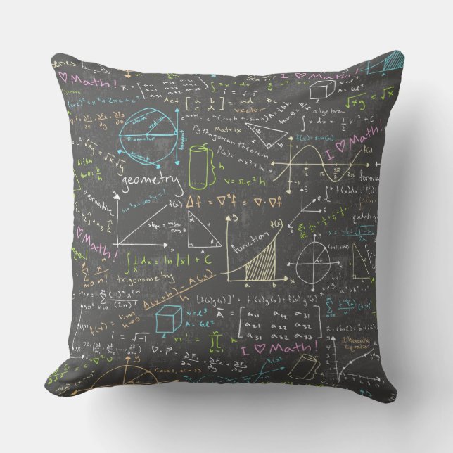 Coussin Leçons de mathématiques (Recto)