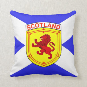 Coussin L'Ecosse, lion effréné, drapeau antique de