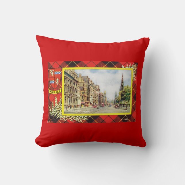 Coussin L'Ecosse vintage, clan Wallace (Recto)