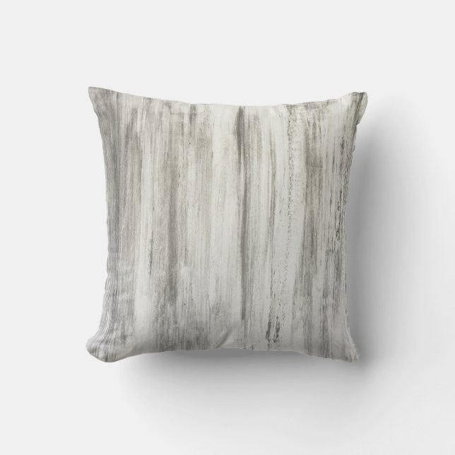 Coussin Lecteur Abstrait Gris et blanc (Recto)