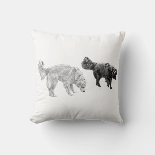 Coussin Lecteur de feuilles, Duo tranquille