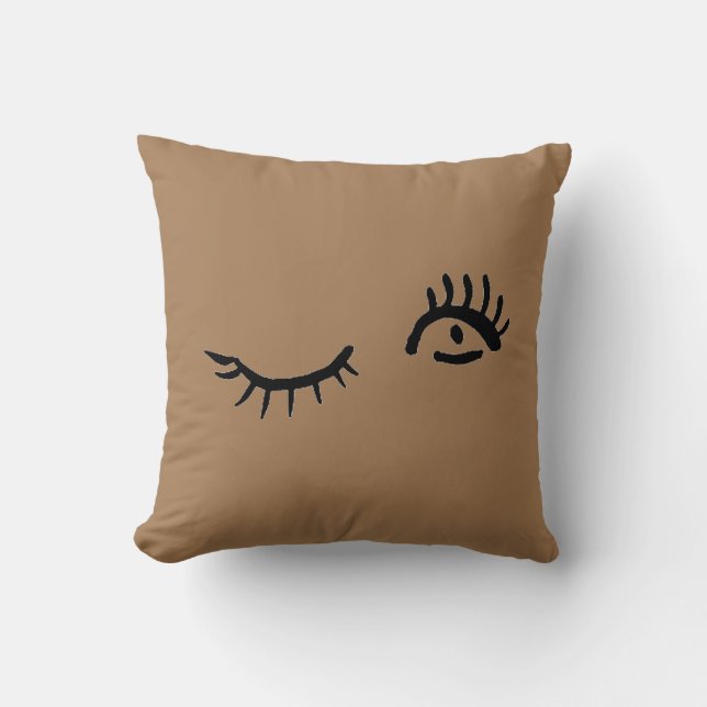 Coussin Lecteur d'oeil Brown et noir (Recto)
