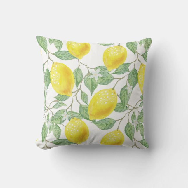Coussin Lecteur motif citron (Recto)