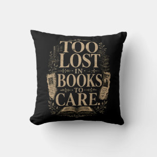 Coussin Lecteur vintage d'académie sombre amateur de livre