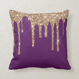Coussin *~* Lecteurs de Parties scintillant d'or PURPLE Je
