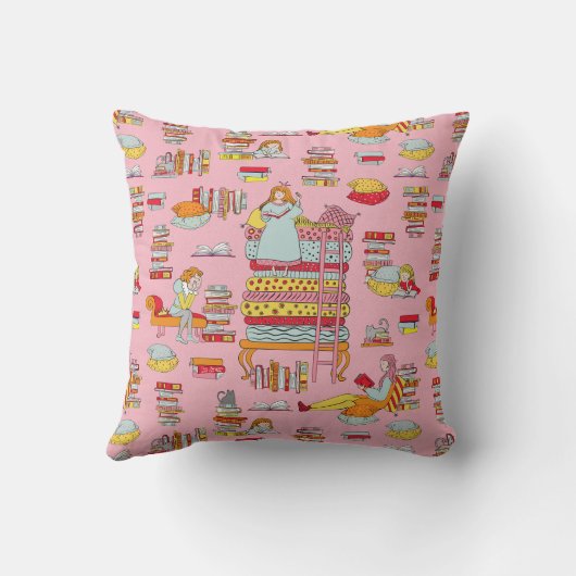 Coussin Lecture confortable - Princesse et pois (Verso)