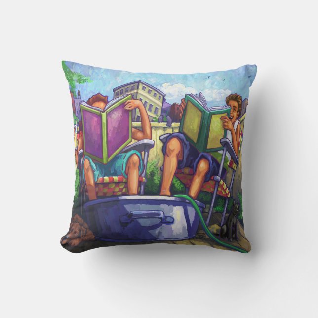 Coussin Lecture en été (Recto)