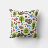 Coussin L'écureuil dans le Motif de la forêt de chênes (Verso)