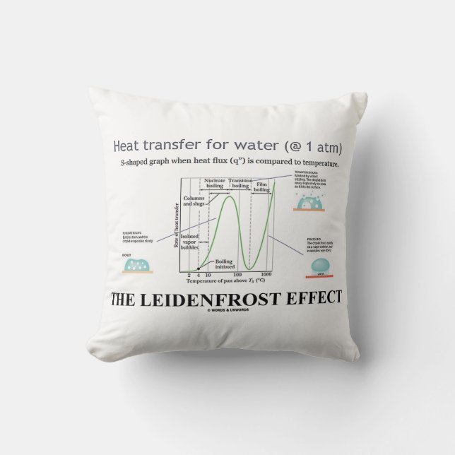 Coussin L'effet Leidenfrost Chimie Eau (Recto)