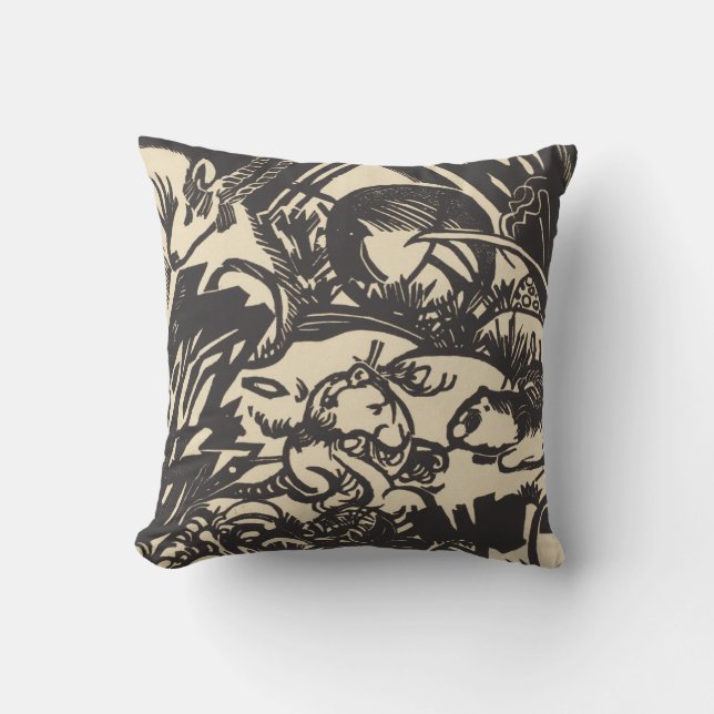 Coussin Légende animale Tierlegende de Franz Marc | (Recto)