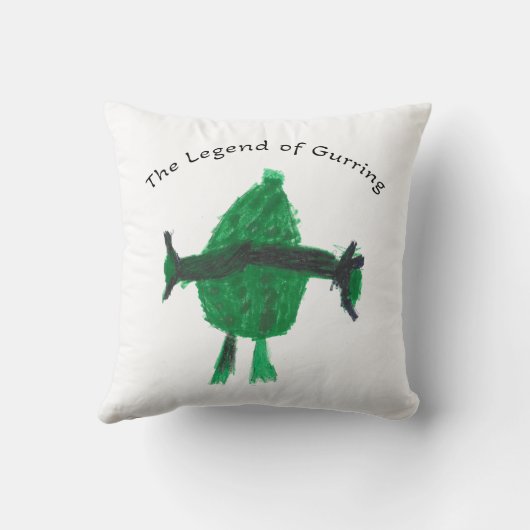 Coussin Légende de l'oreiller à lancer de l'enfant Gurring (Verso)
