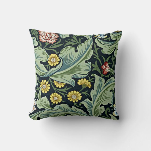 Coussin Leicester, motif populaire par William Morris (Recto)