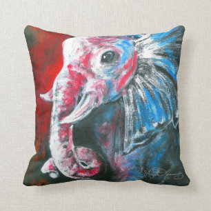 Coussin L'éléphant élégant intelligent