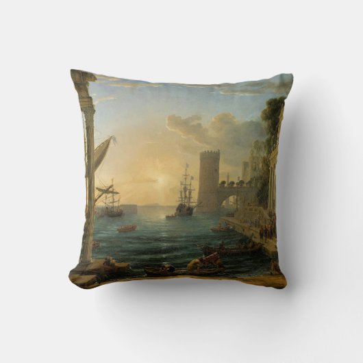 Coussin L'embarquement de la Reine de Saba (Recto)