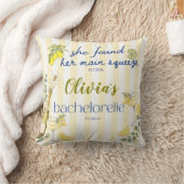 Coussin lemon theme she found her main squeeze yellow  (Couverture)
