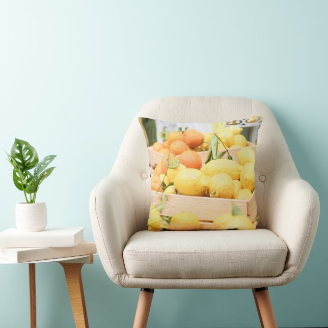 Coussin Lemons et Oranges Amalfi #1 #travel #wall #art (Chaise)