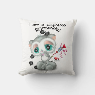 Coussin Lémurien fantaisiste avec flèche de cœur – Amour c