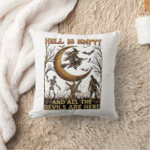 Coussin L'enfer est vide Halloween Sorcière Croissant de L (Couverture)