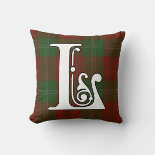 Coussin Lennox Clan Tartan Monogramme
