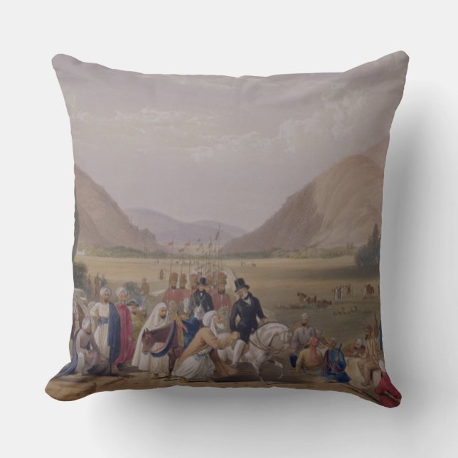 Coussin L'entrée dans Caubul de Killa-Kazee, de 'S (Recto)