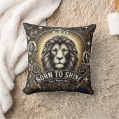Coussin Leo "Born to Shine" Jetez l'oreiller (Couverture)