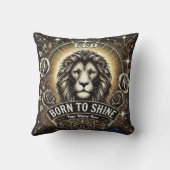 Coussin Leo "Born to Shine" Jetez l'oreiller (Verso)