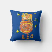 Coussin Leo le signe étoile Lion zodiac juillet août gros (Recto)