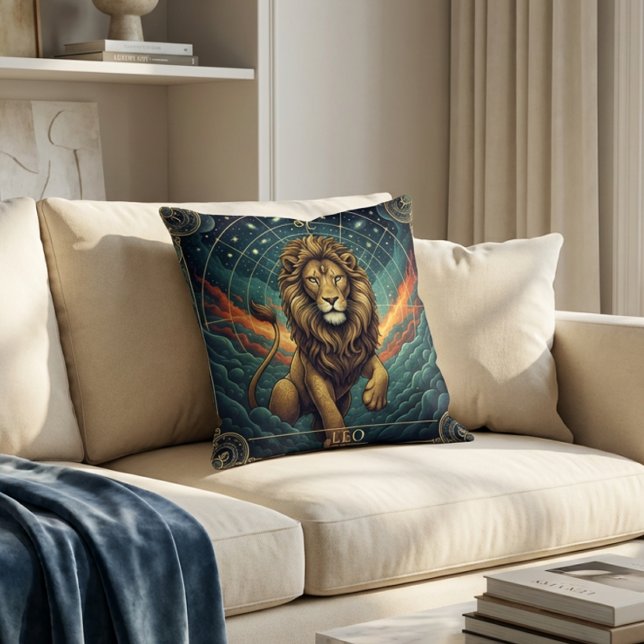 Coussin Léo Zodiaque Céleste (Créateur téléchargé)
