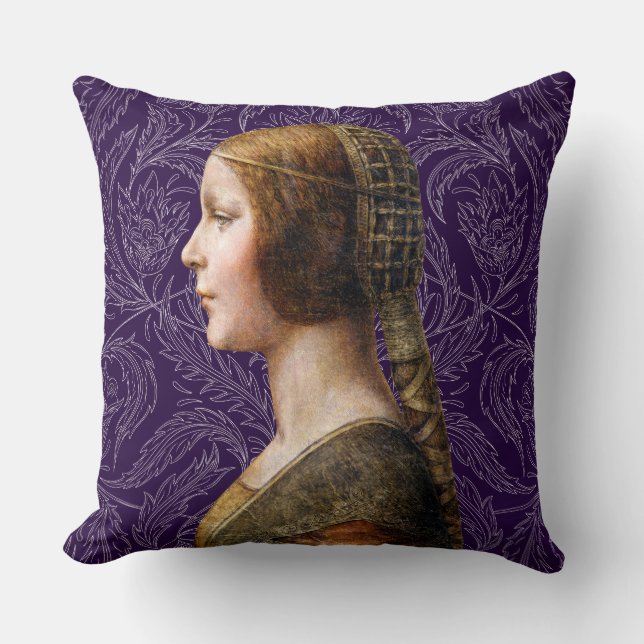 Coussin Leonardo da Vinci Portrait La Bella Principessa (Recto)
