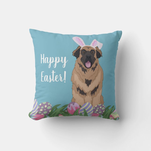 Coussin Leonberger Bunny Pâques (Recto)