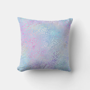 Coussin *~* Leopard arc-en-ciel Poster de animal Iridescen