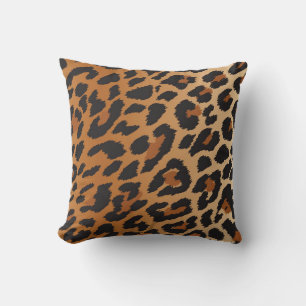 Coussin Leopard Cheetah Spots Poster de animal sauvage Mot