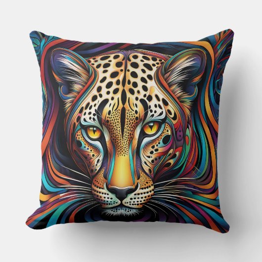 COUSSIN LEOPARD CUSHION ABSTRAIT (Recto)