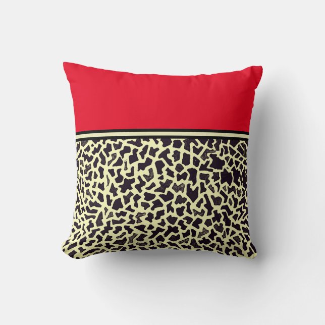 Coussin Leopard de Crème rouge (Recto)