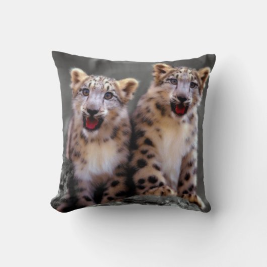 Coussin Léopard de neige CUB (Recto)