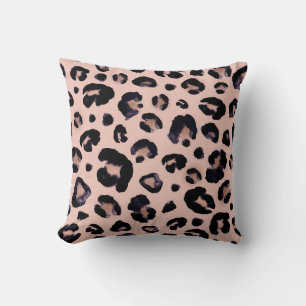 Coussin Léopard De Neige, Texture Dessinée À La Main.
