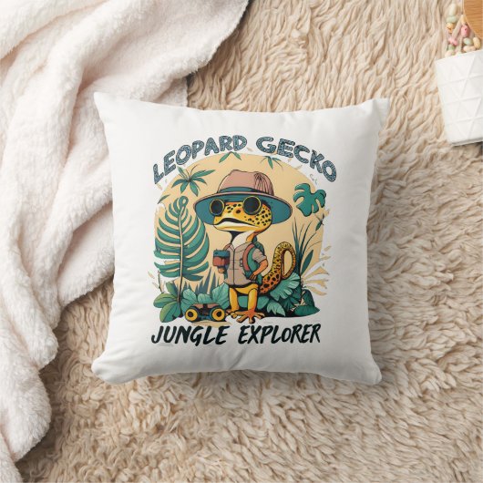Coussin Leopard Gecko Jungle Explorer : Aventure sauvage (Couverture)