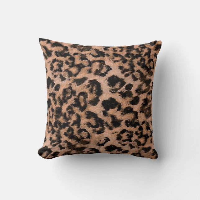 Coussin Leopard - imprimé tacheté animal (Recto)