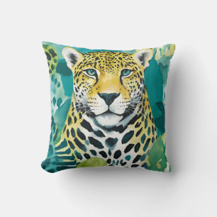 Coussin Leopard Jaguar Big Cat